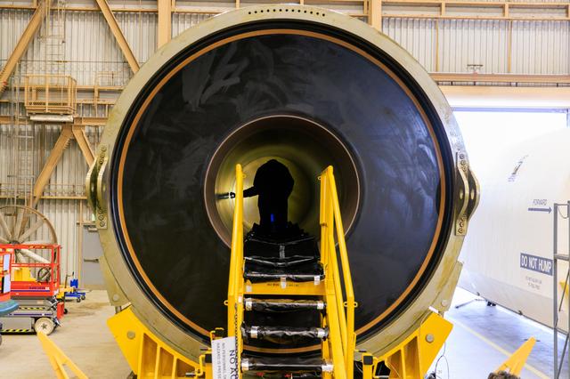 NASA image: Artemis II Booster Grain Inspection