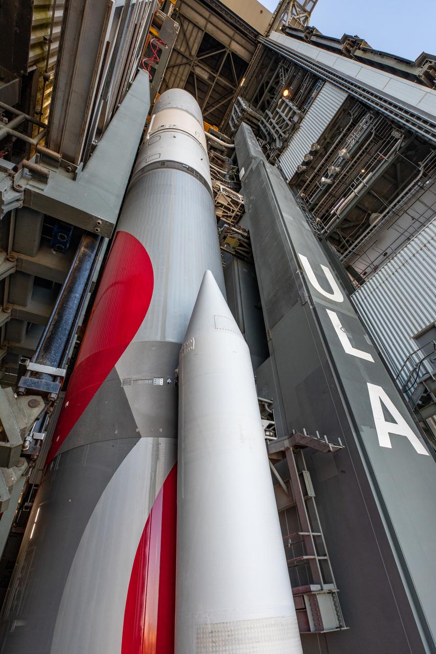 On Friday, Jan. 5, 2024, United Launch Alliance’s Vulcan rocket carrying Astrobotic’s Peregrine lunar lander is rolled out of the Vertical Integration Facility to the launch pad at Space Launch Complex 41 on Cape Canaveral Space Force Station in Florida in advance of a planned lift off at 2:18 a.m. EST Monday, Jan. 8, 2024. Astrobotic’s Peregrine Mission One will carry NASA and commercial payloads to the Moon to study the lunar exosphere, thermal properties, and hydrogen abundance of the lunar regolith, magnetic fields, and the radiation environment of the lunar surface.(Multiple values)