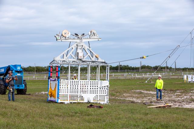NASA image: Emergency Egress Basket Installation