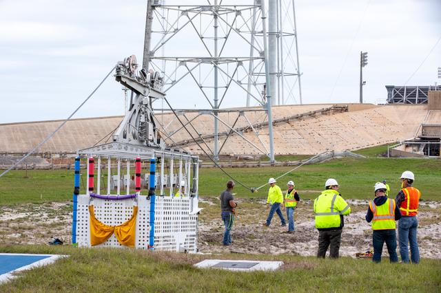 NASA image: Emergency Egress Basket Installation