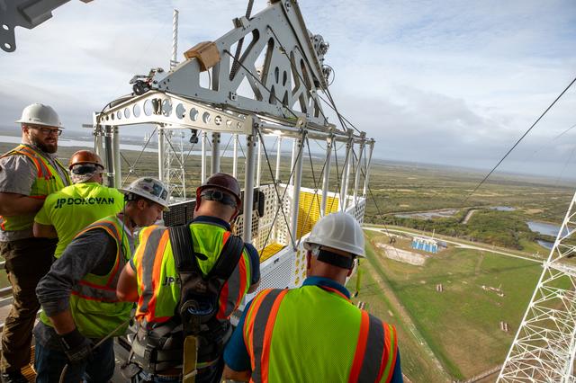 NASA image: Emergency Egress Basket Installation