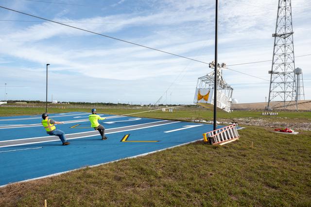 NASA image: Emergency Egress Basket Installation