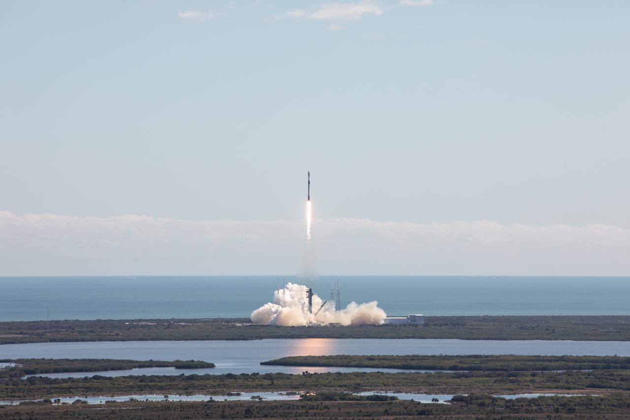 A successful liftoff from Space Launch Complex 40 at Cape Canaveral Space Force Station in Florida as Northrop Grumman’s Cygnus spacecraft, atop a SpaceX Falcon 9 rocket, heads to the International Space Station for the 20th Northrop Grumman resupply mission on Tuesday, Jan. 30, 2024. The spacecraft is expected to reach the space station Thursday, Feb. 1, 2024, bringing 8,200 pounds of science investigations, supplies, and equipment for the international crew.