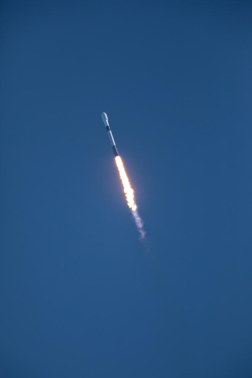 Northrop Grumman’s Cygnus spacecraft, atop a SpaceX 9 Falcon rocket, soars from Space Launch Complex 40 at Cape Canaveral Space Force Station in Florida on Tuesday, Jan. 30, 2024, for the 20th Northrop Grumman commercial resupply mission for NASA. The spacecraft will bring 8,200 pounds of science investigations, supplies, and equipment to the International Space Station including tests of a 3D metal printer, semiconductor manufacturing, and thermal protection systems. The Cygnus spacecraft is expected to reach the space station Thursday, Feb. 1, 2024, where it will remain until its expected departure in May.