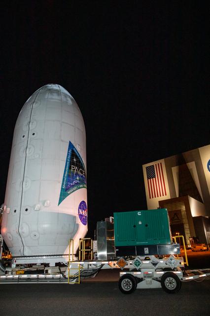 NASA image: PACE Spacecraft Transport from Astrotech to SLC-40