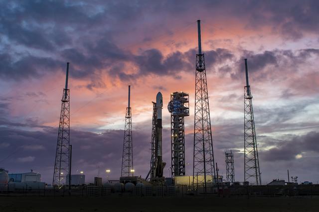 NASA image: SpaceX PACE at Sunset