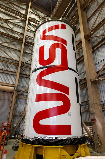 NASA image: NASA Worm Logo Painting on Artemis II Booster