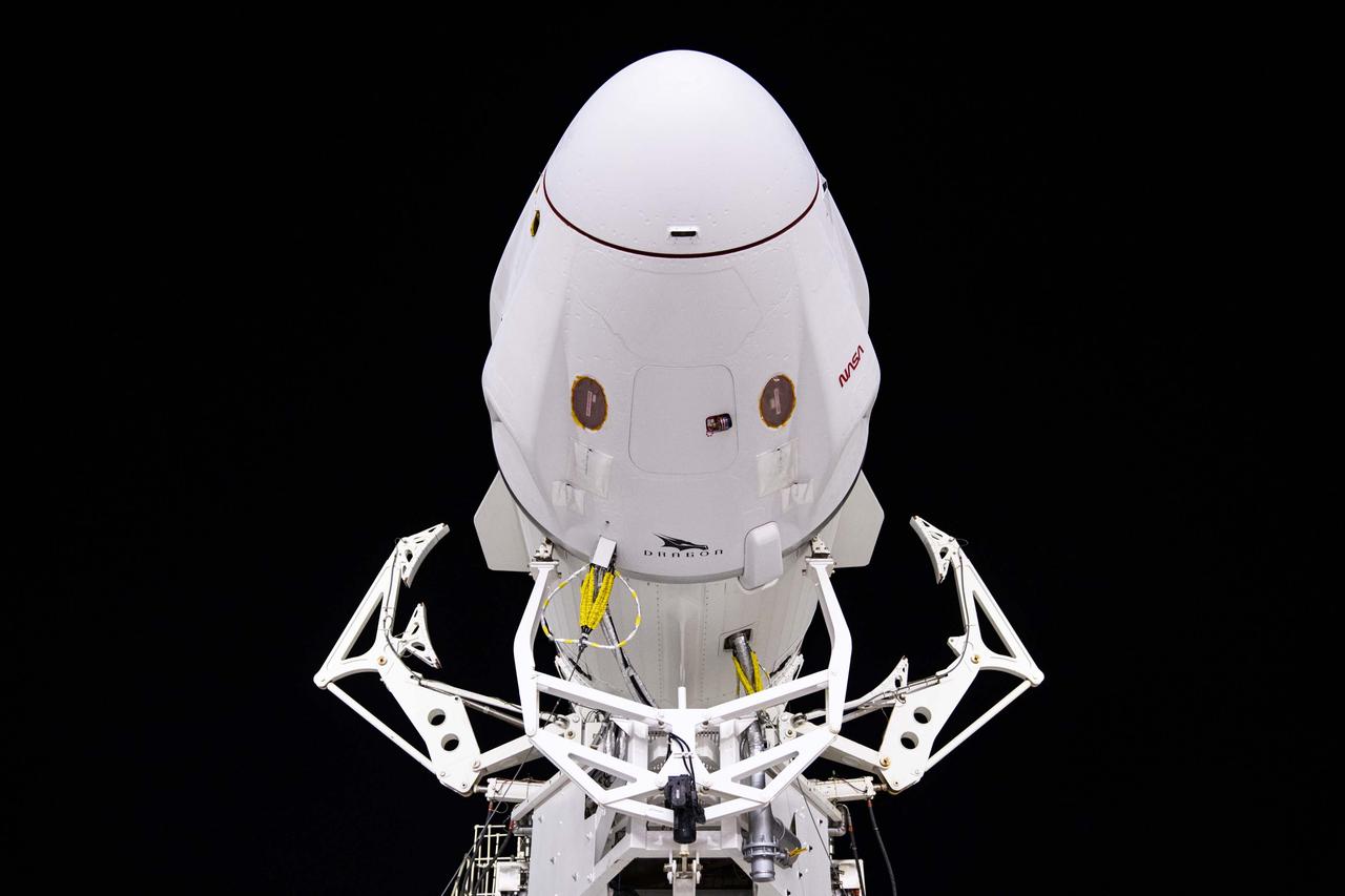 As preparations continue for NASA’s SpaceX Crew-8 mission, a SpaceX Falcon 9 rocket with the company's Dragon spacecraft is rolled out to the launch pad of Launch Complex 39A at the agency’s Kennedy Space Center in Florida on Sunday, Feb. 25, 2024, NASA astronauts Matthew Dominick, Michael Barratt, and Jeanette Epps, and Roscosmos cosmonaut Alexander Grebenkin are scheduled to launch to the International Space Station from Launch Complex 39A no earlier than 12:04 a.m. EST on March 1, 2024. 