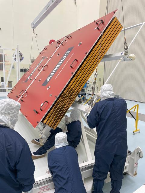 NASA image: NASA’s Europa Clipper Solar Array Hoist at Kennedy Space Center