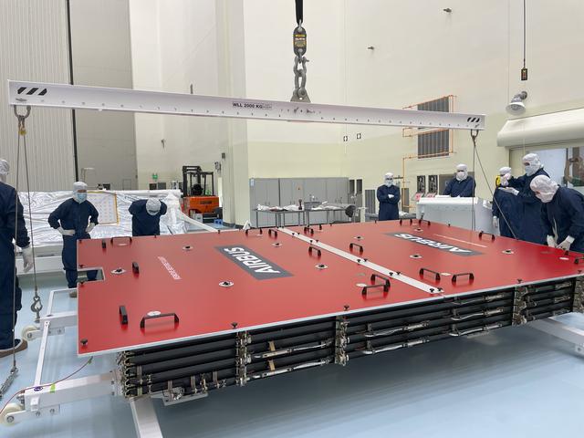 NASA image: NASA’s Europa Clipper Solar Array Hoist at Kennedy Space Center