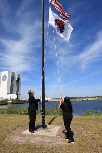 NASA image: SpaceX Crew-8 Flag Raising
