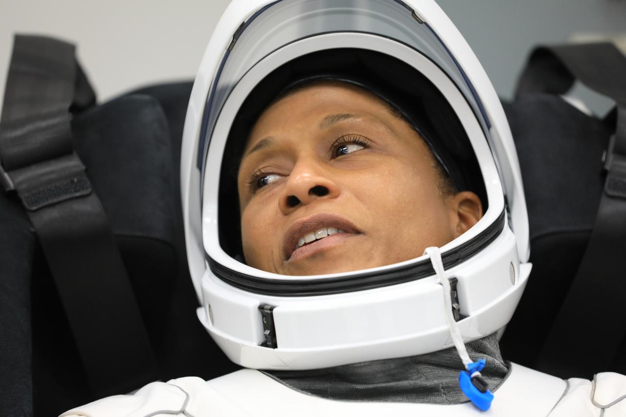 NASA’s SpaceX Crew-8 crew member NASA astronaut Jeanette Epps checks the SpaceX spacesuit in the crew suit-up room inside the Neil A. Armstrong Operations and Checkout Building at NASA’s Kennedy Space Center in Florida on Sunday, March 3, 2024. The Crew-8 crew members are preparing for their launch to the International Space Station aboard SpaceX’s Dragon spacecraft atop the Falcon 9 rocket from Launch Complex 39A 10:53 p.m. EST on Sunday, March 3, 2024.