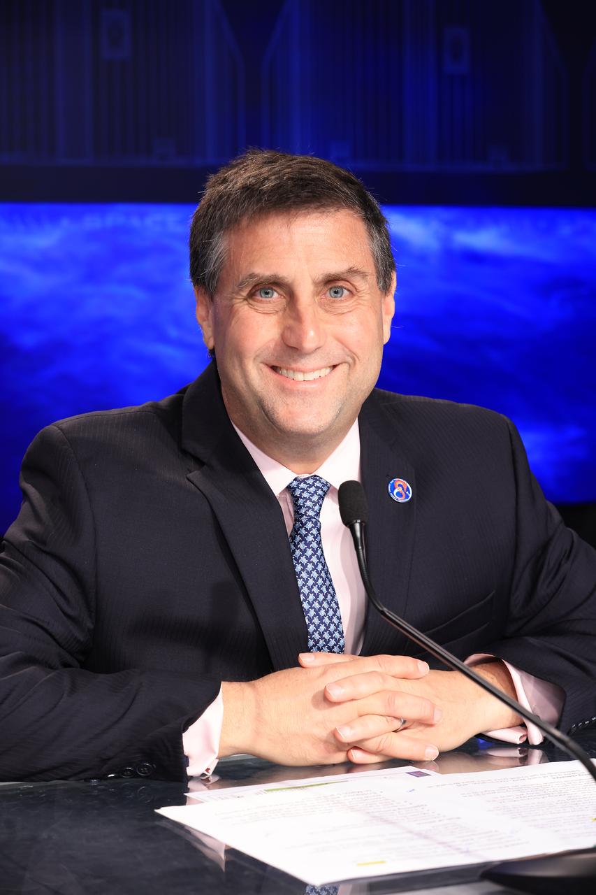 Joel Montalbano, manager of NASA’s International Space Station Program, participates in a postlaunch news conference at the agency’s Kennedy Space Center in Florida on Monday, March 4, 2024. NASA astronauts Commander Matthew Dominick, Pilot Michael Barratt, and Mission Specialist Jeanette Epps, along with Roscosmos cosmonaut Mission Specialist Alexander Grebenkin, launched aboard SpaceX’s Dragon spacecraft from Kennedy at 10:53 p.m. Sunday, March 3 and will spend about six months at the orbiting laboratory as part of the agency’s Commercial Crew Program.