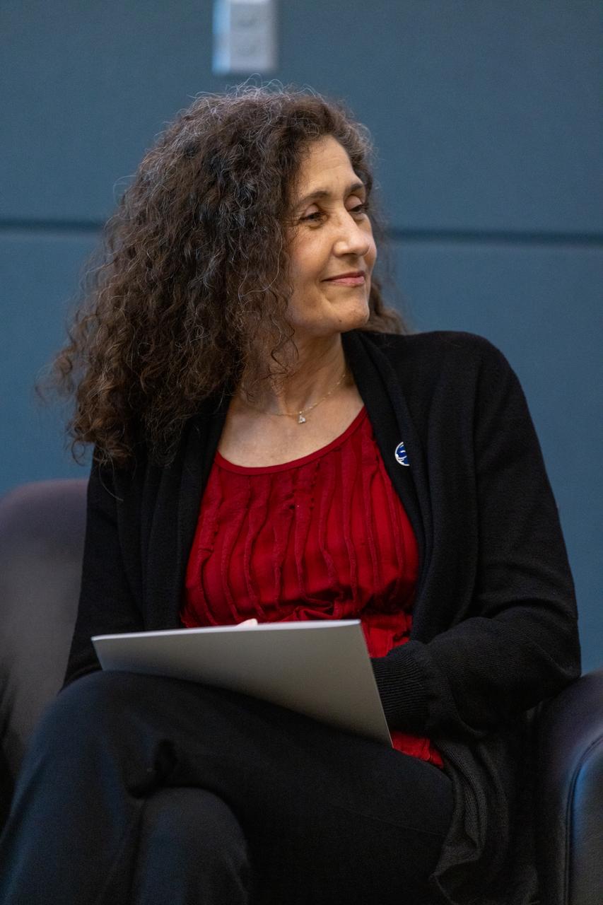 Lorna Kenna, vice president and program manager of Jacobs Space Operations Group at NASA’s Kennedy Space Center in Florida, participates in a discussion in honor of Women's History Month held on Friday, March 15, 2024, inside Kennedy’s Operations Support Building II. The Women Launching Women panel commemorates inspirational women and men who have lifted and helped others excel in their careers across the agency and offer words of advice for the current workforce.
