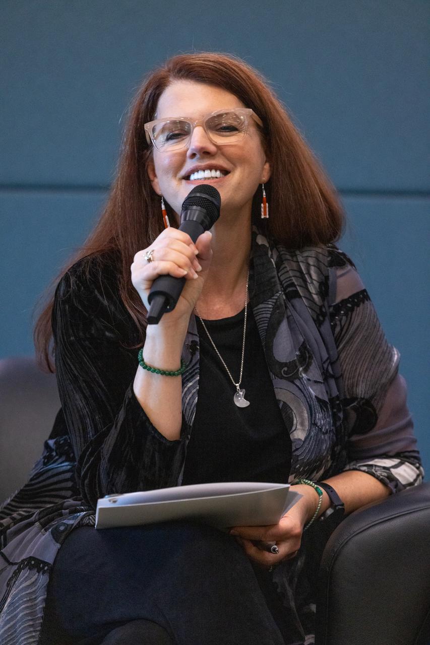 NASA Artemis Launch Director Charlie Blackwell Thompson participates in a discussion in honor of Women's History Month held on Friday, March 15, 2024, inside the Operations Support Building II at the agency’s Kennedy Space Center in Florida. The Women Launching Women panel commemorates inspirational women and men who have lifted and helped others excel in their careers across the agency and offer words of advice for the current workforce.