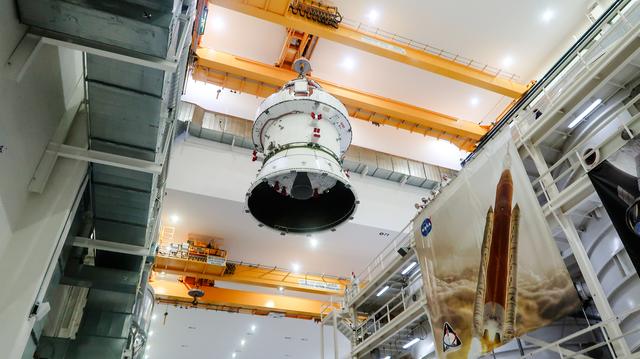 NASA image: Artemis II Orion Lifted into Vacuum Chamber