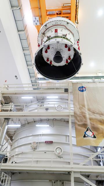 NASA image: Artemis II Orion Lifted into Vacuum Chamber