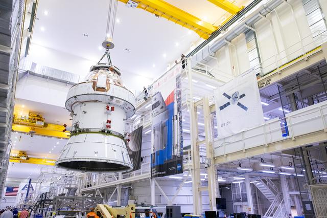 NASA image: Orion Vac Chamber Lift and Load Operations