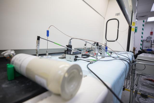 NASA image: Molten Regolith Electrolysis Project Testing