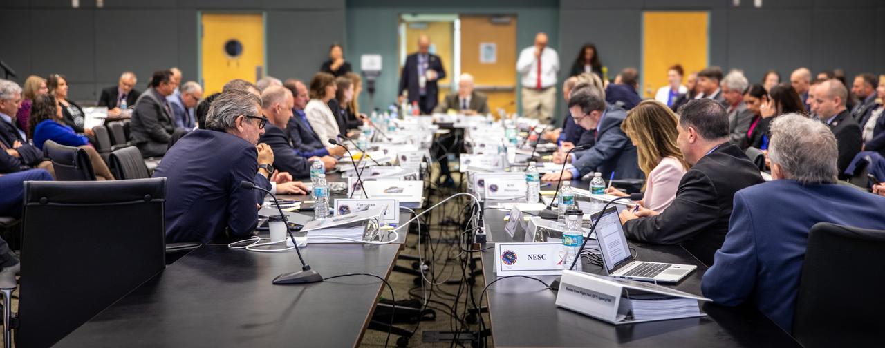 Mission managers with NASA, Boeing, and United Launch Alliance gather on Thursday, April 25, 2024, at the agency’s Kennedy Space Center in Florida to complete a Flight Test Readiness Review for NASA’s Boeing Crew Flight Test. As part of the agency’s Commercial Crew Program, NASA astronauts Butch Wilmore and Suni Williams are the first to launch to the International Space Station aboard Boeing’s Starliner spacecraft atop an Atlas V rocket from Space Launch Complex-41 at Cape Canaveral Space Force Station in Florida. Liftoff is scheduled for 10:34 p.m. ET on Monday, May 6.