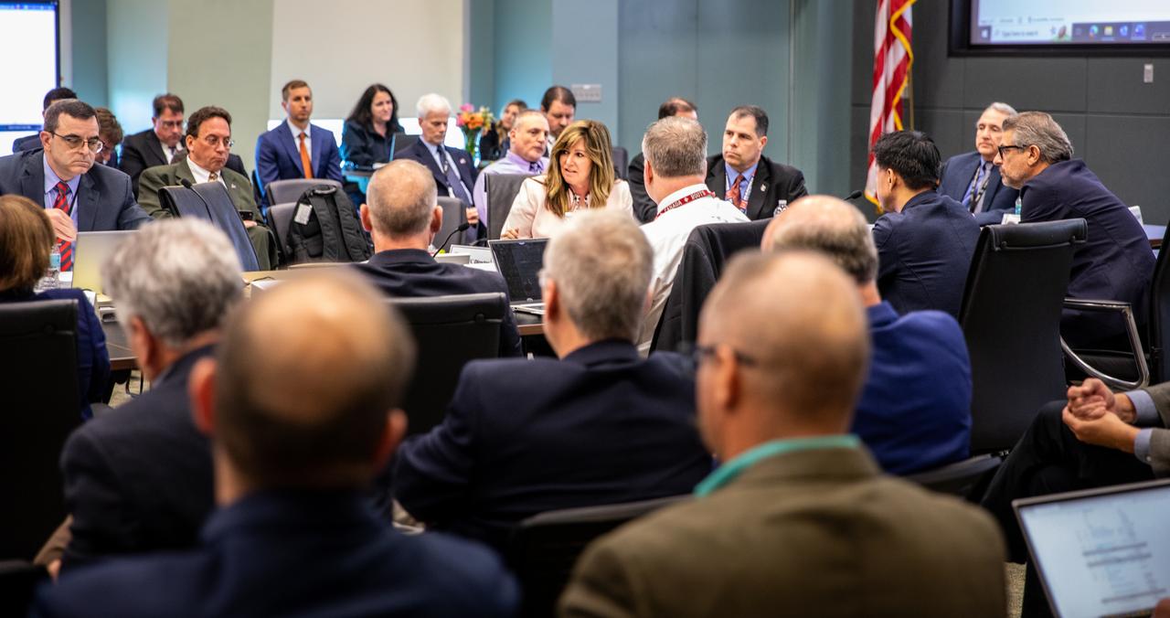 Mission managers with NASA, Boeing, and United Launch Alliance gather on Thursday, April 25, 2024, at the agency’s Kennedy Space Center in Florida to complete a Flight Test Readiness Review for NASA’s Boeing Crew Flight Test. As part of the agency’s Commercial Crew Program, NASA astronauts Butch Wilmore and Suni Williams are the first to launch to the International Space Station aboard Boeing’s Starliner spacecraft atop an Atlas V rocket from Space Launch Complex-41 at Cape Canaveral Space Force Station in Florida. Liftoff is scheduled for 10:34 p.m. ET on Monday, May 6.