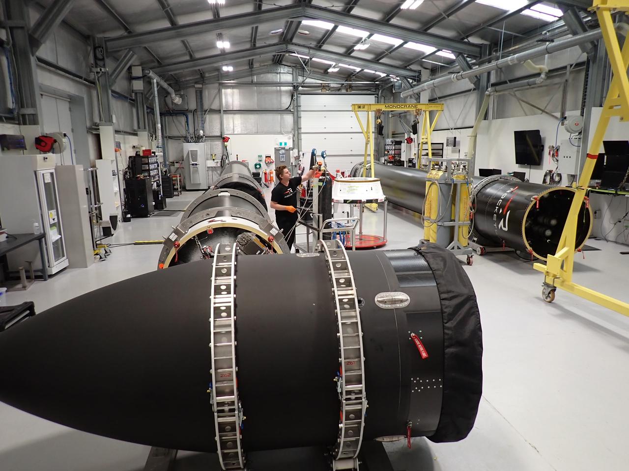 Technicians process NASA’s PREFIRE (Polar Radiant Energy in the Far-InfraRed Experiment) ahead of integration with a Rocket Lab Electron rocket on Thursday, May 2, 2024, at the company’s facility in New Zealand. The agency’s PREFIRE mission to study heat loss to space in Earth’s polar regions will launch two CubeSats on two different flights aboard Rocket Lab's Electron rockets from the company’s Launch Complex 1 in Māhia, New Zealand. 
