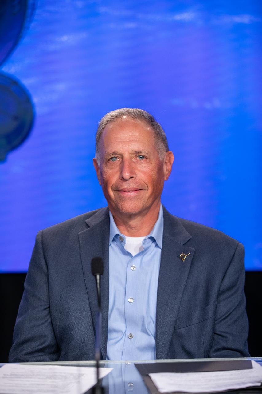 Officials from NASA, Boeing, ULA (United Launch Alliance) , and the U.S. Space Force 45th Weather Squadron participate in a prelaunch briefing for NASA’s Boeing Crew Flight Test at the agency’s Kennedy Space Center in Florida, Friday, May 3, 2024. From left to right at the dais are Megan Cruz, NASA Communications; Bill Nelson, NASA administrator; Steve Stich, manager, NASA’s Commercial Crew Program; Dana Weigel, manager, NASA’s International Space Station Program; Jennifer Buchli, chief scientist, NASA’s International Space Station Program; Mark Nappi, vice president and program manager, Boeing Commercial Crew Program; Gary Wentz, vice president, Government and Commercial Programs, ULA; Brian Cizek, launch weather officer, U.S. Space Force, 45th Weather Squadron. As part of the agency’s Commercial Crew Program, NASA astronauts Butch Wilmore and Suni Williams are the first to launch aboard Boeing’s Starliner spacecraft atop a ULA Atlas V rocket from Space Launch Complex-41 at Cape Canaveral Space Force Station in Florida. Liftoff is scheduled for 10:34 p.m. ET on Monday, May 6.