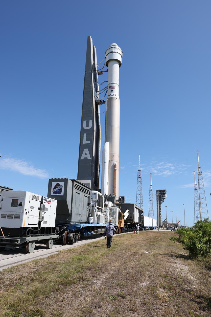 Boeing’s Starliner spacecraft atop the United Launch Alliance Atlas V rocket rolls out from the Vertical Integration Facility to the launch pad of Space Launch Complex-41 at Cape Canaveral Space Force Station in Florida on Saturday, May 4, 2024, ahead of NASA’s Boeing Crew Flight Test. As part of the agency’s Commercial Crew Program, NASA astronauts Butch Wilmore and Suni Williams are the first to launch to the International Space Station aboard Boeing’s Starliner spacecraft. Liftoff is scheduled for 10:34 p.m. ET Monday, May 6.