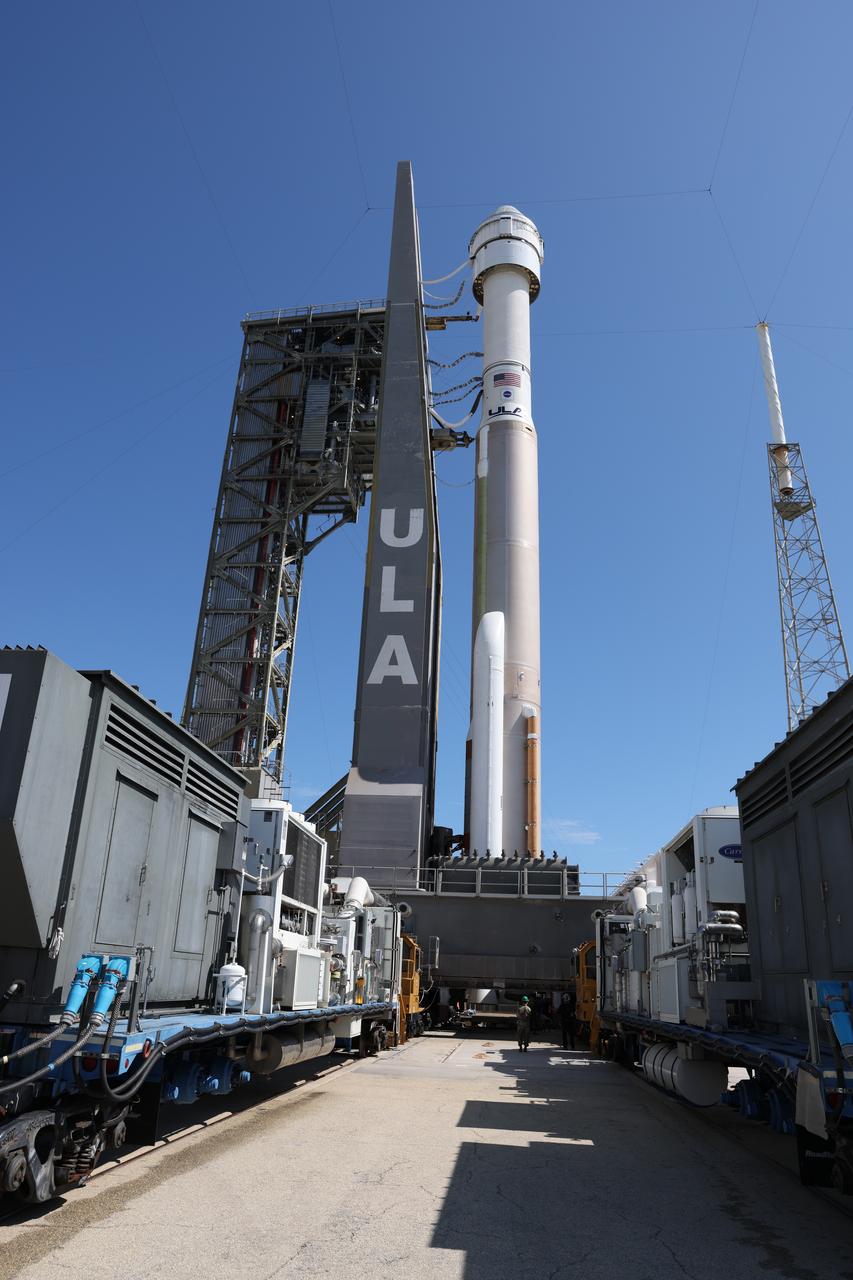 Boeing’s Starliner spacecraft atop the United Launch Alliance Atlas V rocket rolls out from the Vertical Integration Facility to the launch pad of Space Launch Complex-41 at Cape Canaveral Space Force Station in Florida on Saturday, May 4, 2024, ahead of NASA’s Boeing Crew Flight Test. As part of the agency’s Commercial Crew Program, NASA astronauts Butch Wilmore and Suni Williams are the first to launch to the International Space Station aboard Boeing’s Starliner spacecraft. Liftoff is scheduled for 10:34 p.m. ET Monday, May 6.