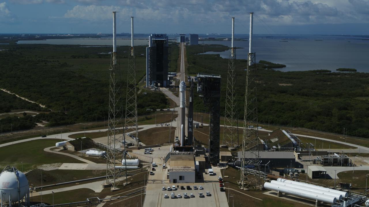 Boeing’s Starliner spacecraft atop the United Launch Alliance Atlas V rocket is seen on the launch pad of Space Launch Complex-41 at Cape Canaveral Space Force Station in Florida on Saturday, May 4, 2024, ahead of NASA’s Boeing Crew Flight Test. As part of the agency’s Commercial Crew Program, NASA astronauts Butch Wilmore and Suni Williams are the first to launch to the International Space Station aboard Boeing’s Starliner spacecraft. Liftoff is scheduled for 10:34 p.m. ET Monday, May 6.