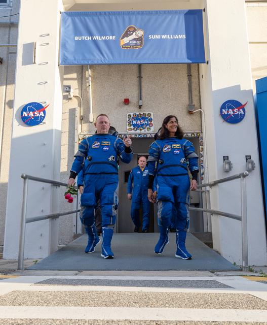NASA image: NASA’s Boeing Crew Flight Test Astronaut Walkout (Scrubbed)