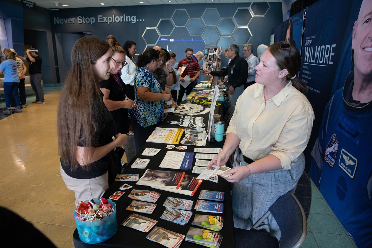 Employees at NASA’s Kennedy Space Center in Florida participate in the Safety and Health days activities on Thursday, May 9, 2024. The agency’s Safety and Health days took place the week of May 6-10 to show the NASA’s commitment to the safety and health of the entire workforce, and various organizations provided interactive exhibits and information on a range of safety and health issues.
