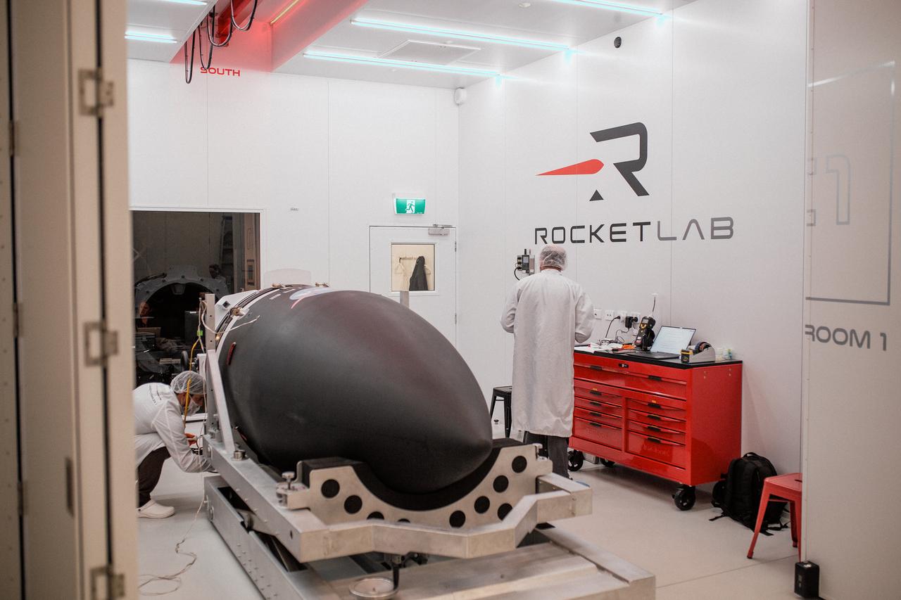 Technicians integrate NASA’s PREFIRE (Polar Radiant Energy in the Far-InfraRed Experiment) payload inside the Rocket Lab Electron rocket payload fairing on Wednesday, May 15, 2024, at the company’s facility in New Zealand. The agency’s PREFIRE mission to study heat loss to space in Earth’s polar regions will launch two CubeSats on two different flights aboard Rocket Lab's Electron rockets from the company’s Launch Complex 1 in Māhia, New Zealand.