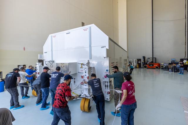 NASA image: NASA's Europa Clipper Unboxing at Kennedy Space Center