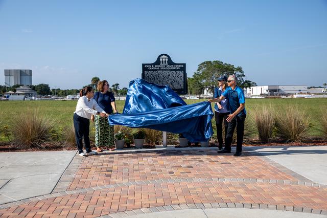 NASA image: Old KSC Headquarters Historic Marker Ceremony