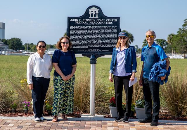 NASA image: Old KSC Headquarters Historic Marker Ceremony