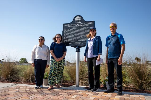 NASA image: Old KSC Headquarters Historic Marker Ceremony