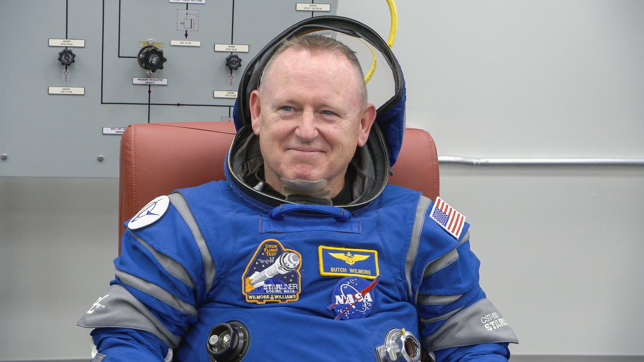 NASA’s Boeing Crew Flight Test astronaut Butch Wilmore relaxes in the suit-up room in the Astronaut Crew Quarters inside Kennedy Space Center’s Neil A. Armstrong Operations and Checkout Building in Florida a few hours during a launch attempt on Saturday, June 1, 2024. As part of NASA’s Commercial Crew Program, Wilmore, joined by NASA astronaut Suni Williams, is preparing for the first crewed launch to the International Space Station aboard Boeing’s Starliner spacecraft atop a United Launch Alliance Atlas V rocket from Space Launch Complex-41 at nearby Cape Canaveral Space Force Station. Liftoff was targeted for 12:25 p.m. EDT but scrubbed for the day.