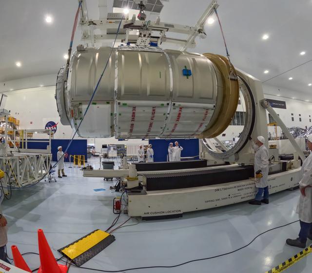 NASA image: NG-21 PCM Lift to Work Stand, SSPF