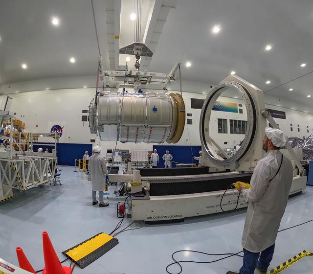 NASA image: NG-21 PCM Lift to Work Stand, SSPF