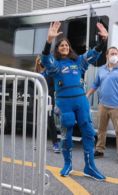 NASA image: NASA's Boeing CFT Astronaut Walkout 