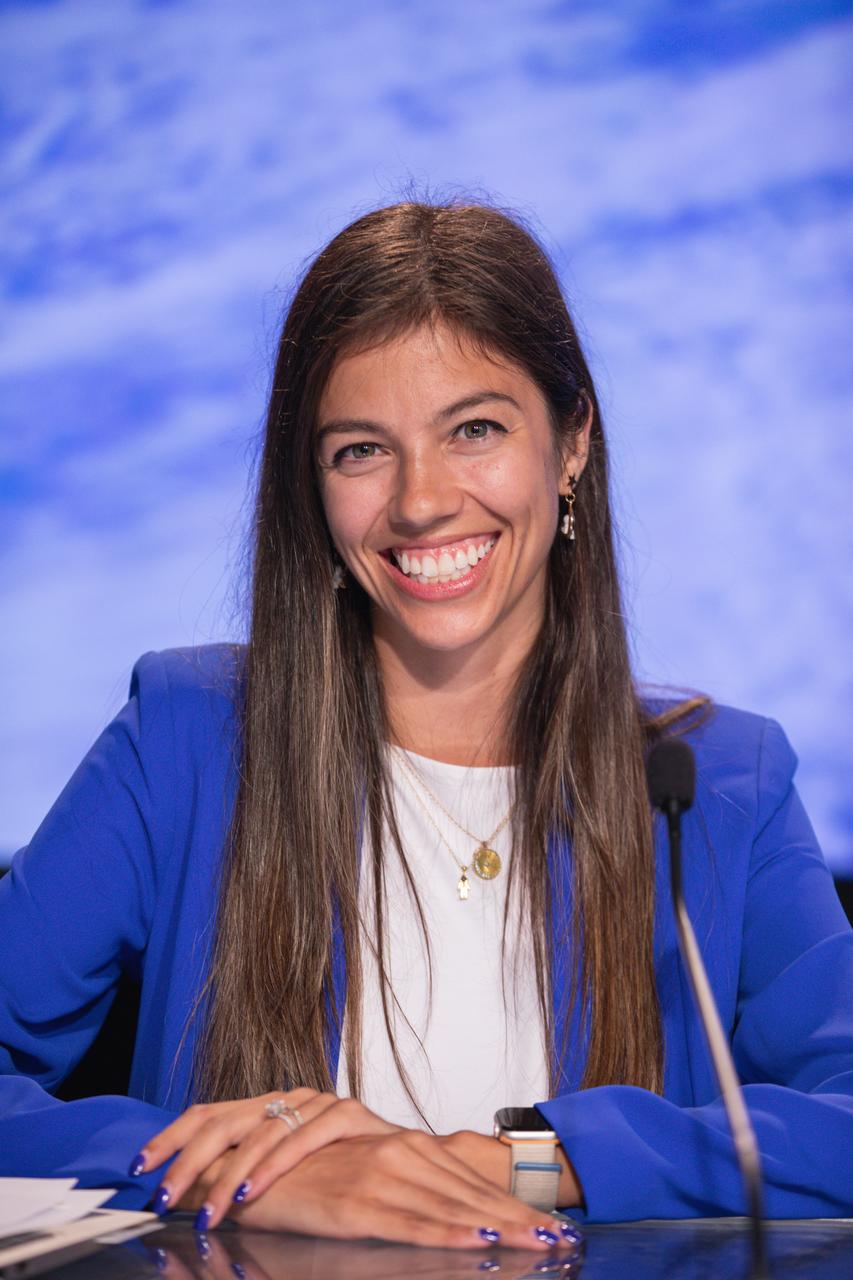 Antonia Jaramillo, NASA Communications, participates in a postlaunch news conference for NASA’s Boeing Crew Flight Test on Wednesday, June 5, 2024, at the agency’s Kennedy Space Center in Florida. As part of the agency’s Commercial Crew Program, NASA astronauts Butch Wilmore and Suni Williams are the first to launch aboard Boeing’s Starliner spacecraft to the International Space Station atop a United Launch Alliance Atlas V rocket. Liftoff occurred at 10:52 a.m. EDT Wednesday, June 5, from Space Launch Complex-41 at Cape Canaveral Space Force Station.
