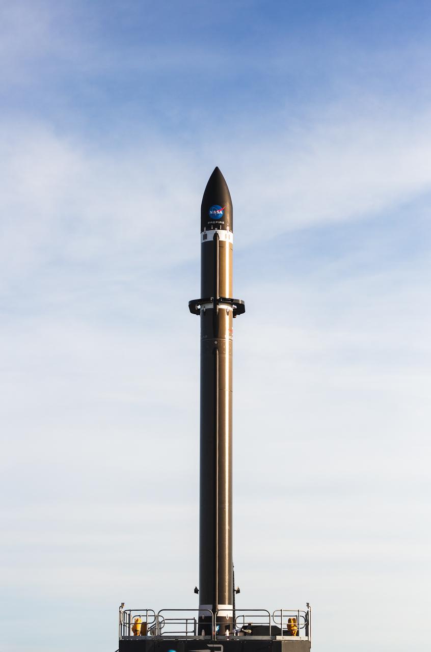 Rocket Lab’s Electron rocket called “PREFIRE and Ice,” is vertical on the pad awaiting liftoff at Launch Complex 1 in Mahia, New Zealand, ahead of NASA’s PREFIRE (Polar Radiant Energy in the Far-InfraRed Experiment) mission Wednesday, June 5, 2024. The mission, the second of two launches for NASA’S PREFIRE, features two identical 6U CubeSats in asynchronous, near-polar orbits, will study how much of Earth’s heat is lost to space from the Arctic and Antarctica. 