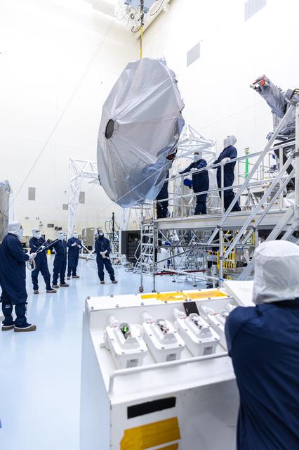 NASA image: Europa Clipper High Gain Antenna Install