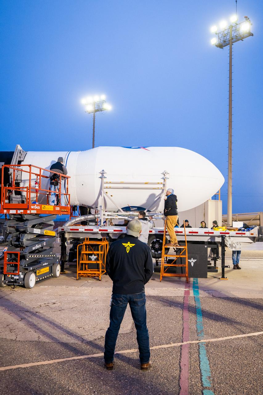 Firefly Aerospace’s Alpha rocket carrying eight CubeSats as part of NASA’s CubeSat Launch Initiative’s (CSLI) ELaNa (Educational Launch of Nanosatellites) 43 mission rolls out of the company’s Payload Processing Facility to Space Launch Complex 2 at Vandenberg Space Force Base, California, on Sunday, June 30, 2024. Firefly Aerospace is one of three companies selected to fly small satellites to space under NASA’s Launch Services Program Venture-Class Launch Services Demonstration 2 (VCLS Demo 2) contract awarded in December 2020.