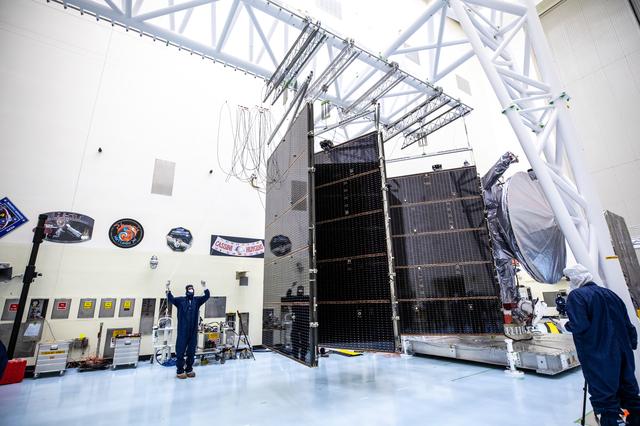 NASA image: Europa Clipper Solar Array Alignment, Installation and Integrati