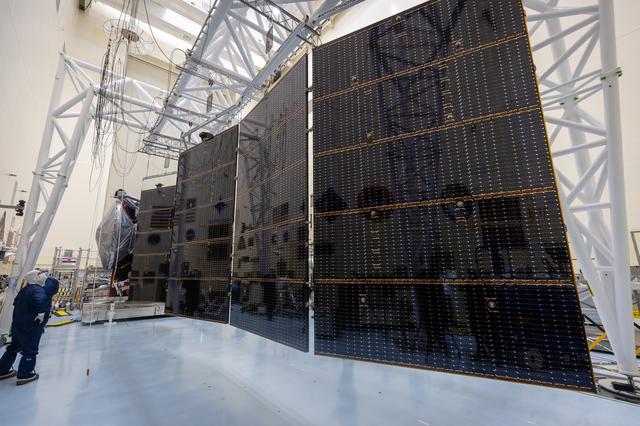 NASA image: Europa Clipper Solar Array Wing Deployment (Second Wing)