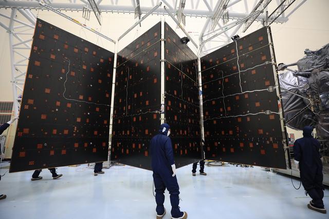 NASA image: Europa Clipper Solar Array Stowage