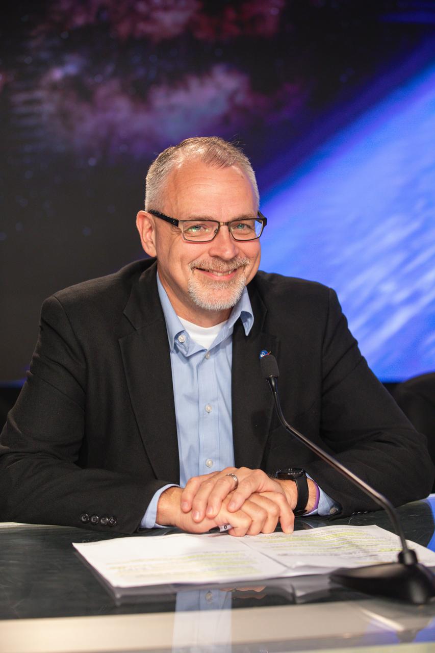 NASA Associate Administrator Jim Free addresses the media during a prelaunch news conference at NASA’s Kennedy Space Center in Florida on Friday, Sept. 27, 2024, ahead of the agency’s SpaceX Crew-9 launch. NASA astronaut Nick Hague and Roscosmos cosmonaut Aleksandr Gorbunov will launch to the International Space Station aboard SpaceX’s Dragon spacecraft and Falcon 9 rocket. Launch is targeted for 1:17 p.m. EDT Sept. 28, 2024, from Space Launch Complex-40 at Cape Canaveral Space Force Station in Florida. Crew-9 is the ninth crew rotation mission with SpaceX to the space station as part of the agency’s Commercial Crew Program.