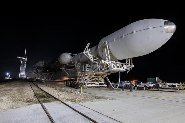 SpaceX Europa Clipper Rollout & Vertical